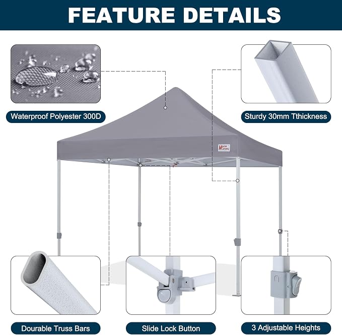 MASTERCANOPY Pop Up Canopy Tent Commercial Grade 10x10 Instant Shelter - Image 3
