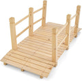 HAPPYGRILL 5FT Wooden Garden Bridge, Decorative Pond Landscaping Bridge by HAPPYGRILL