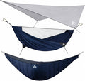 Camping Hammock with Mosquito Net & Hammock Underquilt and Rain Fly Tarp by CROSSHIP