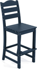 Giantex Outdoor HDPE Bar Stool, Patio Tall Bar Chair by Giantex