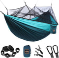 Camping Hammock with Mosquito Net, Double & Single Lightweight Portable by AnorTrek