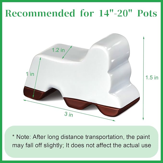 Kigeli 12 Pcs Resin Pot Feet for Outdoor Planters 3 Inch Long 1.5 Inch Tall - Image 4