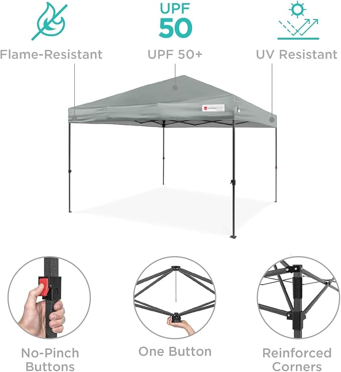 Best Choice Products 8x8ft Pop Up Canopy Tent, Outdoor Shade, 1 Person 1 Minute - Image 4