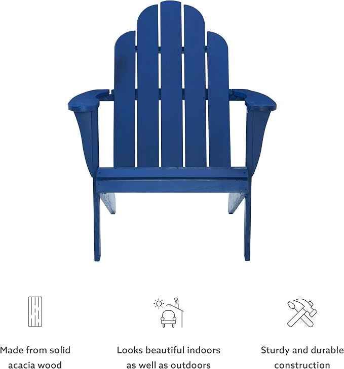 Jayde Blue Adirondack Chair by Linon - Image 15