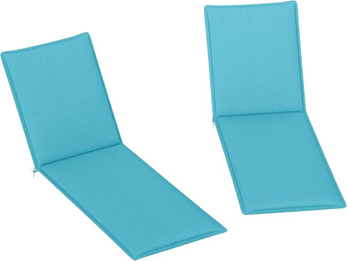 Outsunny Outdoor Lounge Chair Cushion Set of 2, UPF50+ 200gsm Fabric and 25D by Outsunny