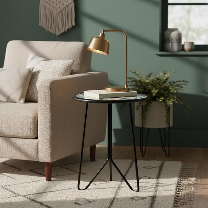 LIFFY Patio Side Table, Indoor Round Accent End Table - Image 7