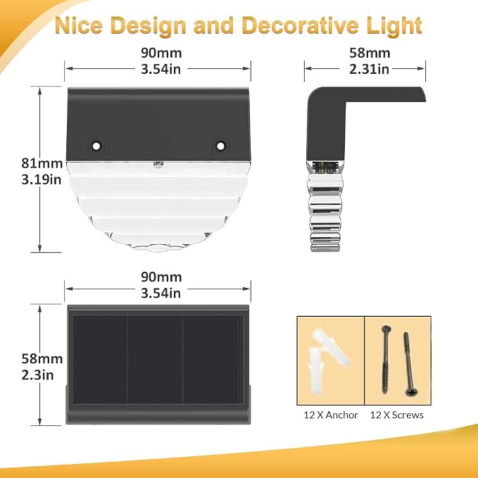 Solar Deck Lights, 6 Pack Waterproof LED Solar Step Light Outdoor, Fence Lights - Image 6