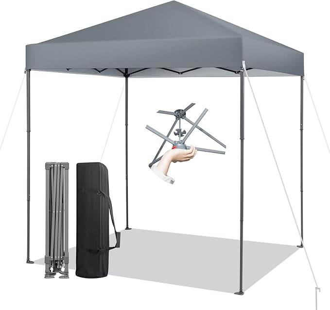Tangkula 6.6x6.6 Ft Pop Up Canopy, 1 Person Instant Setup Canopy Tent by TANGKULA