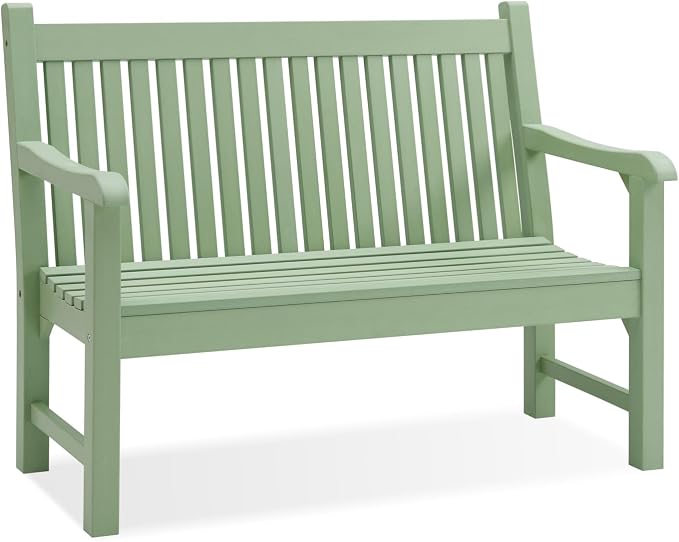 Psilvam Garden Bench, 2-Person Poly Lumber Patio Bench, All-Weather Outdoor - Image 6