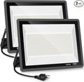 2 Pack 500W LED Flood Light Outdoor, 2750W Equivalent Super Bright FloodLight by YANYCN