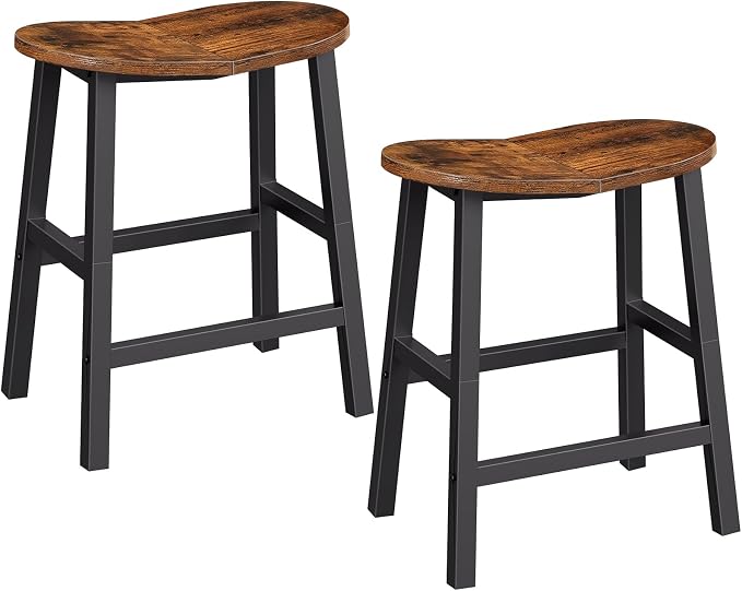 HOOBRO Bar Stools Set of 2, Counter Height Bar Stools, 23.6 Inch Barstools by HOOBRO