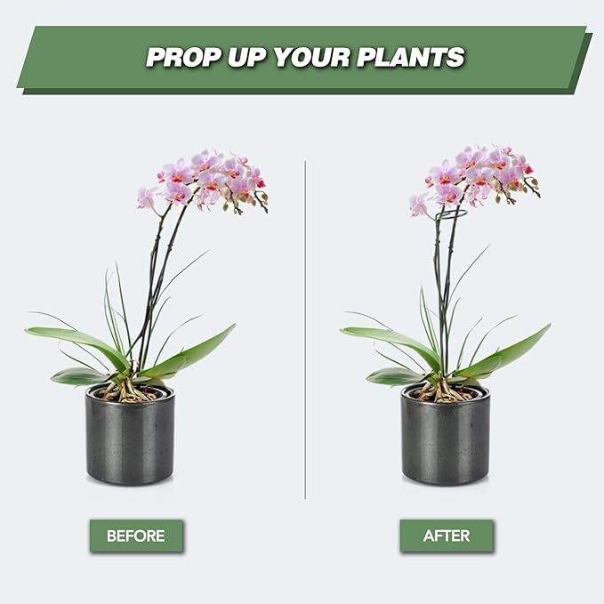 Joyhalo 12 Pack Plant Support Stakes 24 Inch, Plant Stakes, Flower Stakes - Image 2