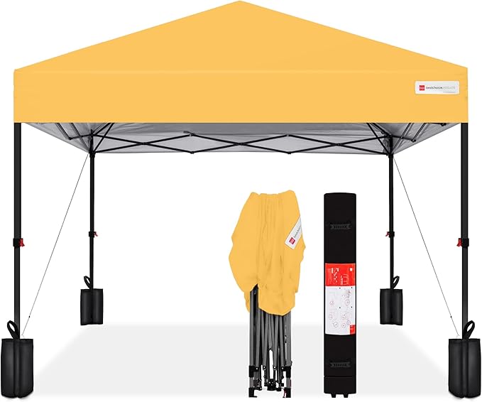 Best Choice Products 8x8ft Pop Up Canopy Tent, Outdoor Shade, 1 Person 1 Minute by BestChoiceProducts