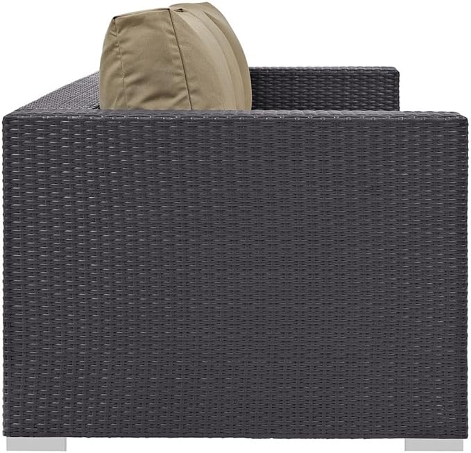 Modway Convene Wicker Rattan Outdoor Patio Sofa - Image 4
