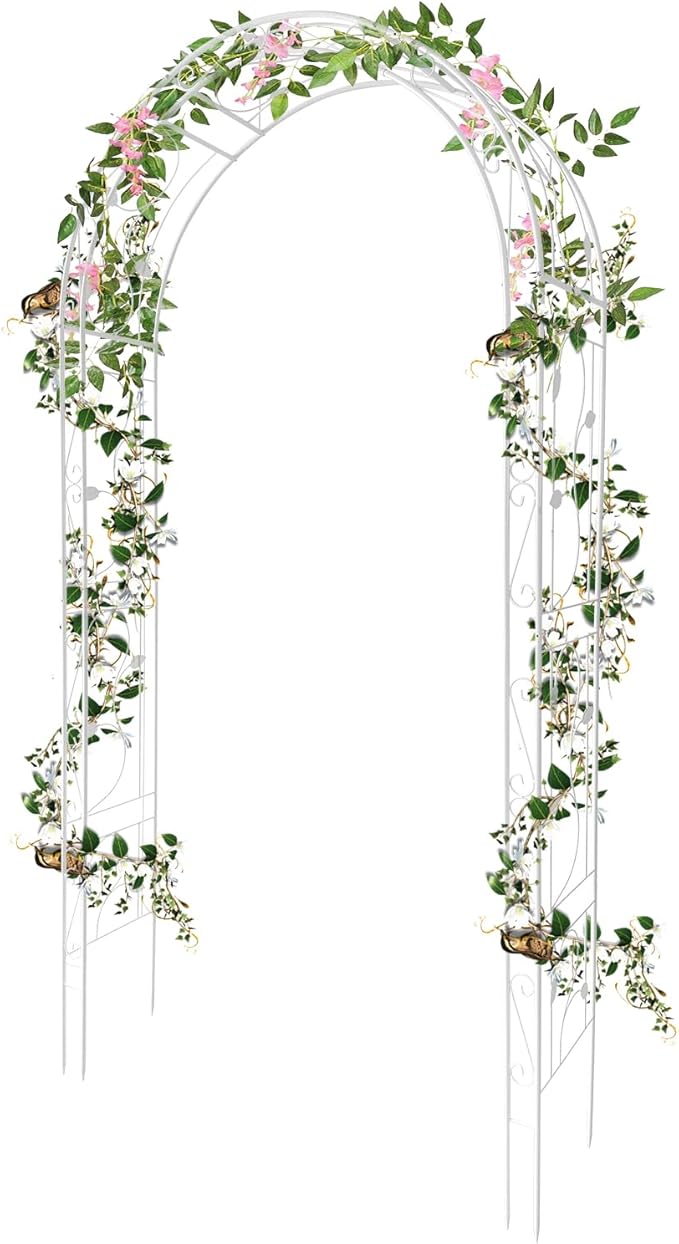 GarveeLife Metal Garden Arch, Outdoor Garden Arch Arbor Trellis by GarveeLife