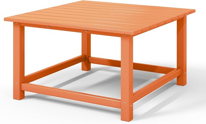 WestinTrends Malibu Low Outdoor HDPE Square Patio Coffee Table - Image 9