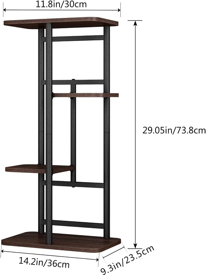 LINZINAR Plant Stand Indoor 4 Tier 5 Potted Multiple Plant Shelf Stands - Image 5
