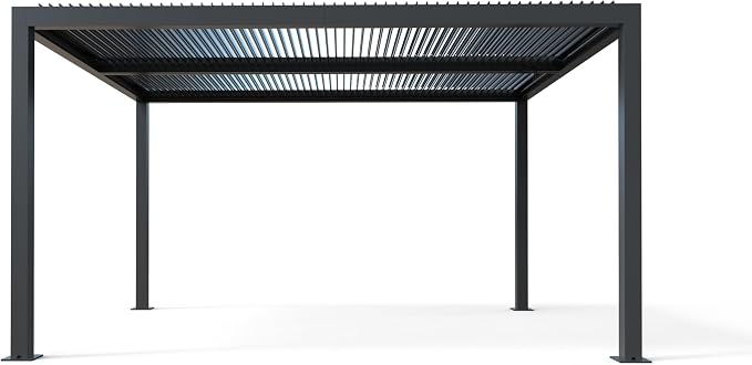 PURPLE LEAF Louvered Pergola 94AS 11' x 14' Outdoor Aluminum Pergola - Image 11