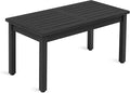 LUE BONA Outdoor Coffee Table Rectangle, HDPS Patio Coffee Tables by LUEBONA
