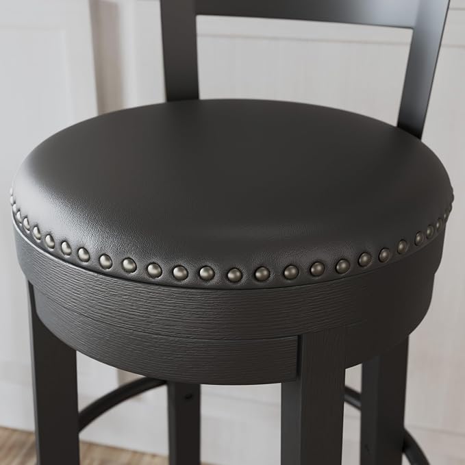 Signature Design by Ashley Valebeck Faux Leather Upholstered Swivel Barstool - Image 6