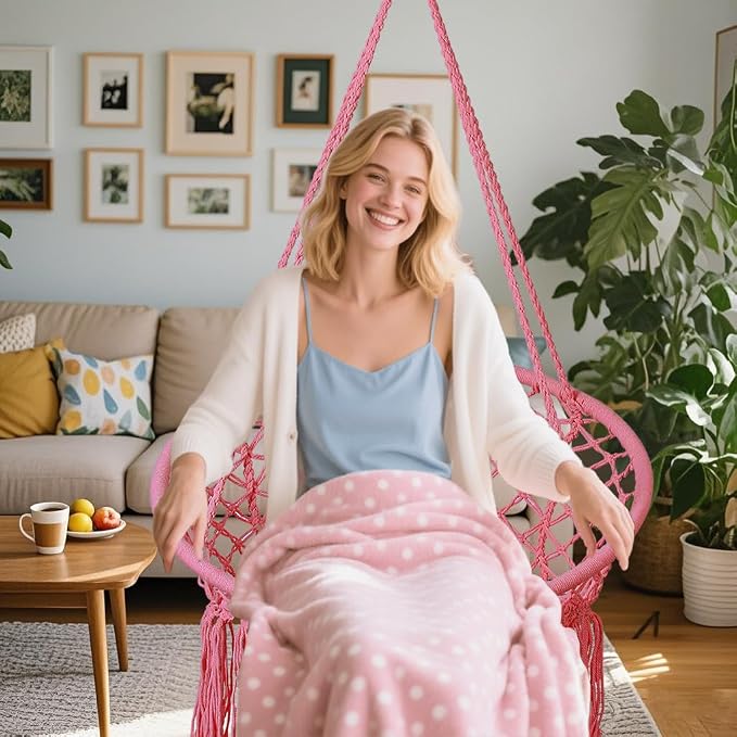 Goutime Hammock Chair, Macrame Hanging Swing Chairs - Image 4
