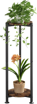 Plant Stand Indoor Corner Tall 2 Tier Metal Modern Flower Storage Plant Shelf by YIZAIJIA
