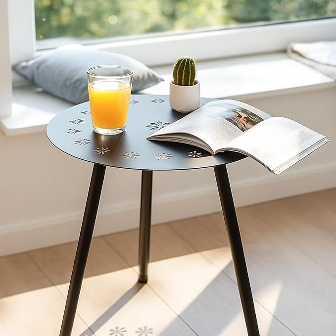 18 Inch Outdoor Side Table Patio Round Tables - Image 7