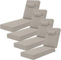 80 x 26 x 4 Inch Olefin Chaise Lounge Cushions, Lounge Chair Cushions by Unknown