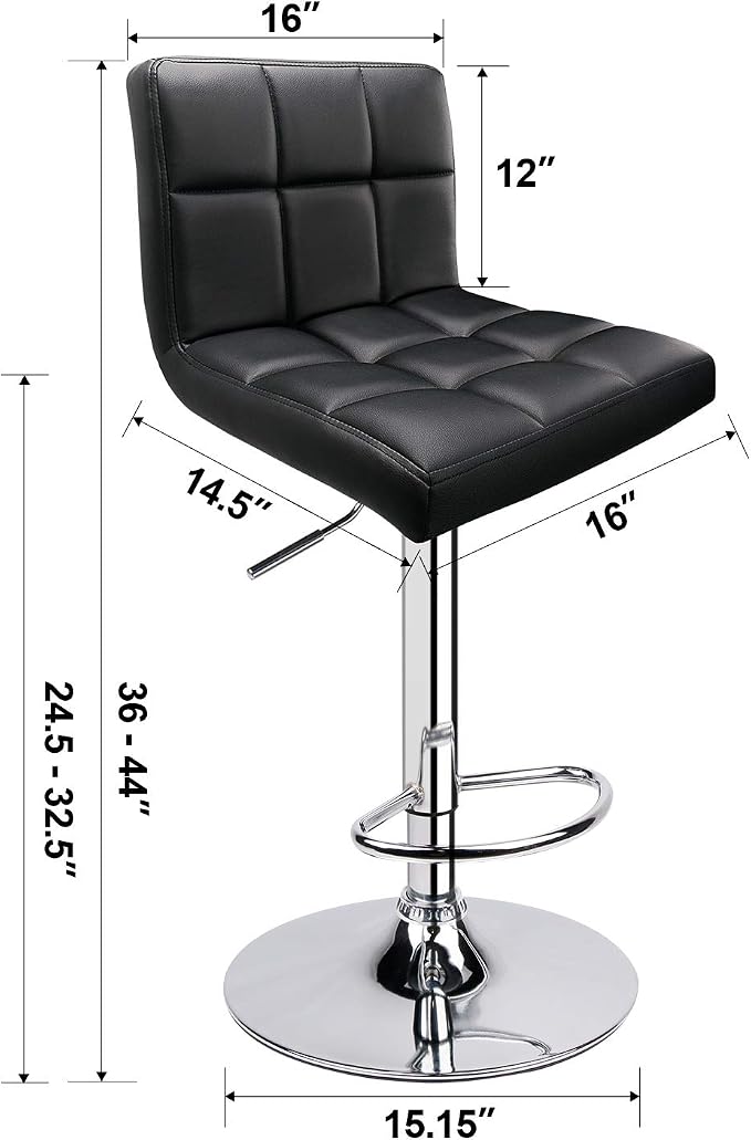 Leopard Bar Stools, Modern PU Leather Adjustable Swivel Bar Stool - Image 3