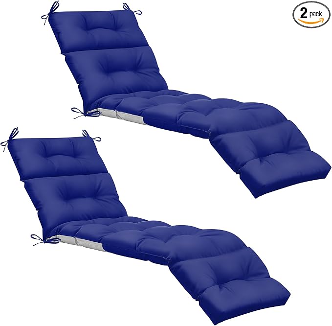 Kigley 2 Pcs Chaise Lounge Cushions 75 x 22 x 5 Inches Soft Lounge Chair by Kigley