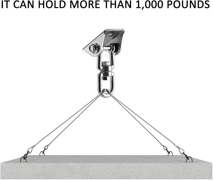 Hammock Hanging Kit, 1000 lb Capacity Heavy Duty 360° Rotate Swing Ultra - Image 8