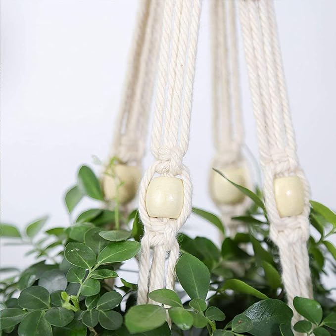 ELANE 2PCS 3-Tier 70" Macrame Plant Hangers Basket Plant Hanger Indoor Outdoor - Image 4