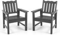Stoog Outdoor Chairs Set of 2, All-Weather HIPS Patio Dining Chairs by Stoog