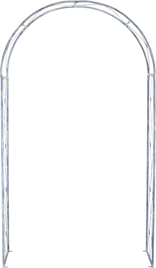 SAFAVIEH Outdoor Collection Atticus Mossy Blue Wrought Iron Lattice Arch Garden by SAFAVIEH