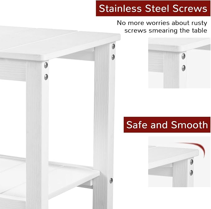 Stoog Outdoor & Indoor Side Table, Weather Resistant HIPS End Tables, - Image 6