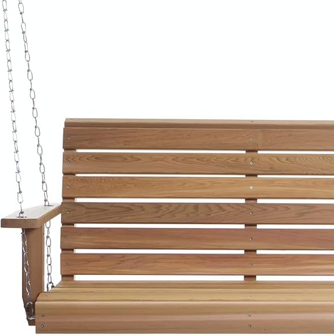 All Things Cedar Wooden Porch Swing, Outdoor Patio Furniture, 6 Foot - Image 6