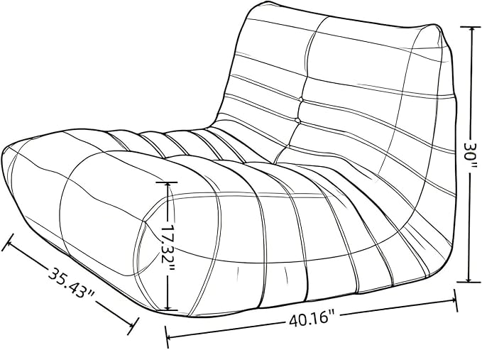 Bean Bag Chair - Memory Foam Bean Bag Chair - Image 2