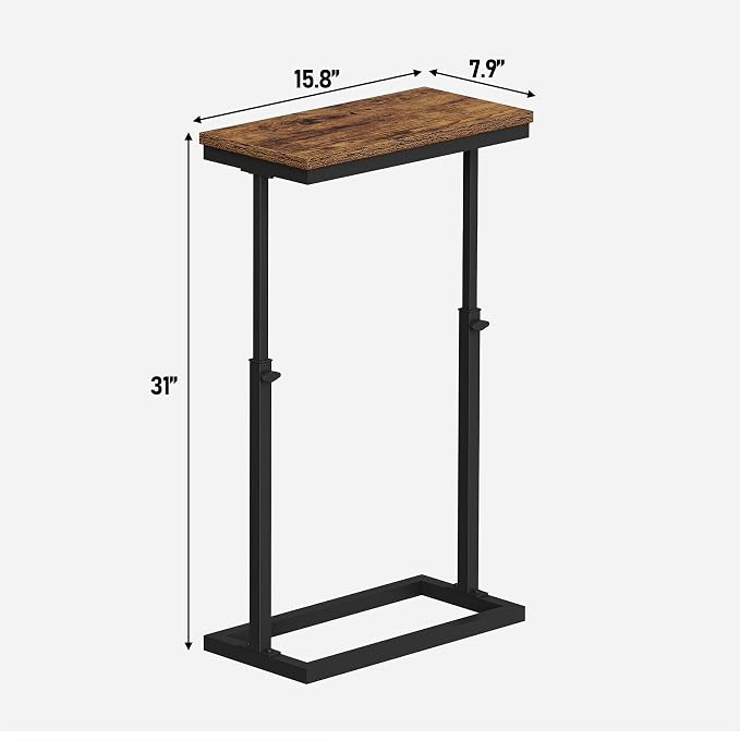 TUTOTAK End Table, Side Table, Tall Couch Table, Sofa Table, Living Room - Image 8
