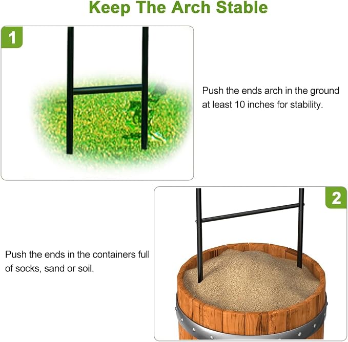 Metal Pergola Arbor, 4.6 Feet Wide x7.9 Feet High Assemble Freely - Image 3