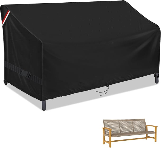 Outdoor Sofa Cover, 72 Inch Waterproof 3-Seater Bench Covers by Yourpatiocoverexpert