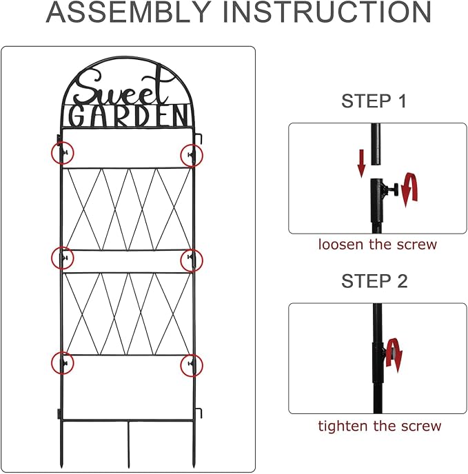 hogardeck 1PC Metal Garden Trellis 45 * 14 inch - Image 7