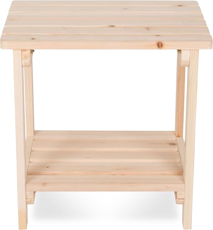 Shine Company Providence Rectangular Side Table – Natural - Image 3