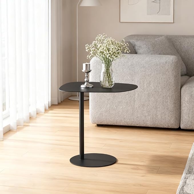 C Shaped Side Table End Coffee Tables, Aesthetics Minimalist Accent Tables - Image 4
