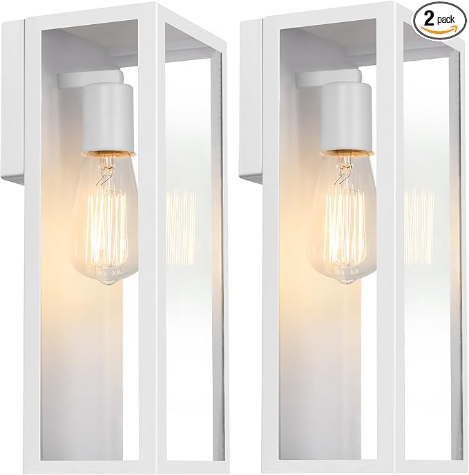 2-Pack Outdoor Wall Lanterns, Exterior Waterproof Wall Sconce by WelcometoVerRon
