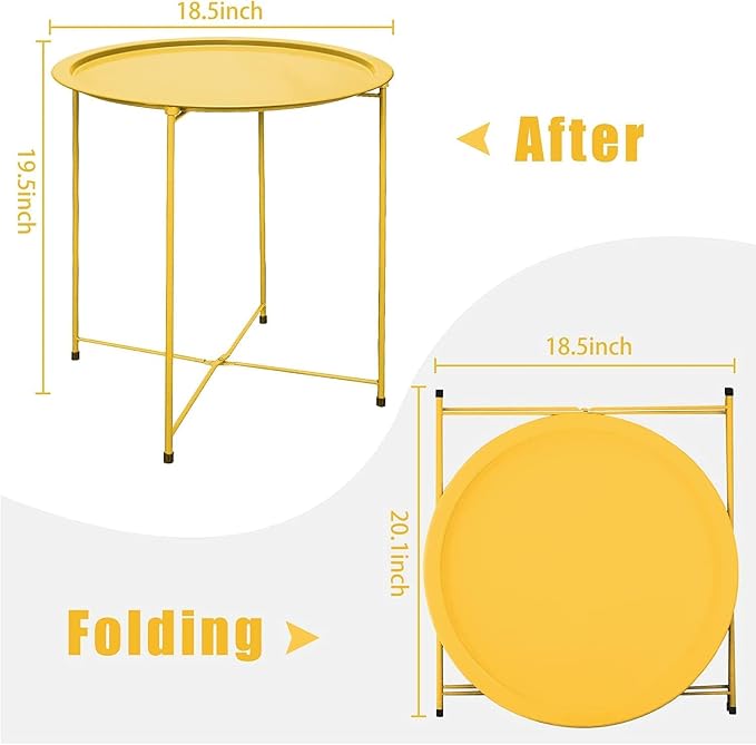 Garden 4 you Small Side Table, Round End Table, Outdoor Side Table - Image 3