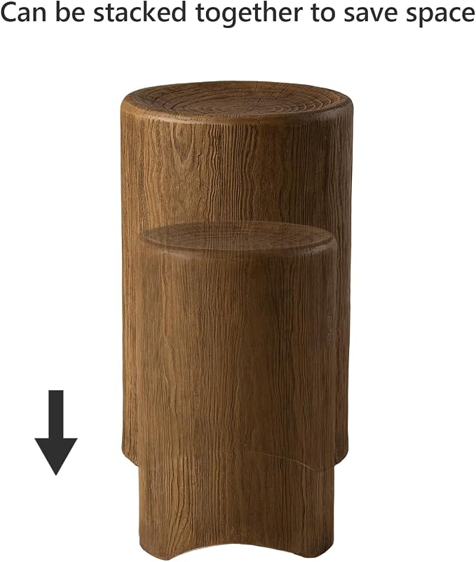 COSIEST Concrete Side Table, Decorative Garden Stools - Image 6