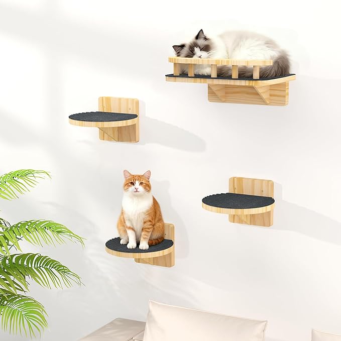 XiaZ Cat Wall Shelves, Cat Wide Climber Shelf by XiaZPet