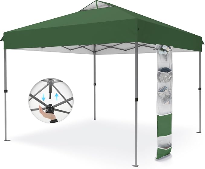 PHI VILLA 10x10ft 1-Person Setup Pop Up Canopy Tent Instant Portable Shelter w/ by PHIVILLAThepioneerofcomfortablehouseholdsupplies