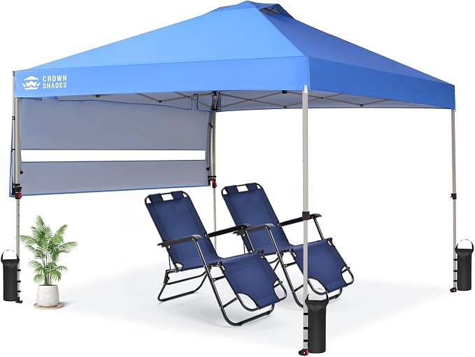 CROWN SHADES 10x10 Pop up Canopy Tent, Instant Commercial Canopy by CrownShades