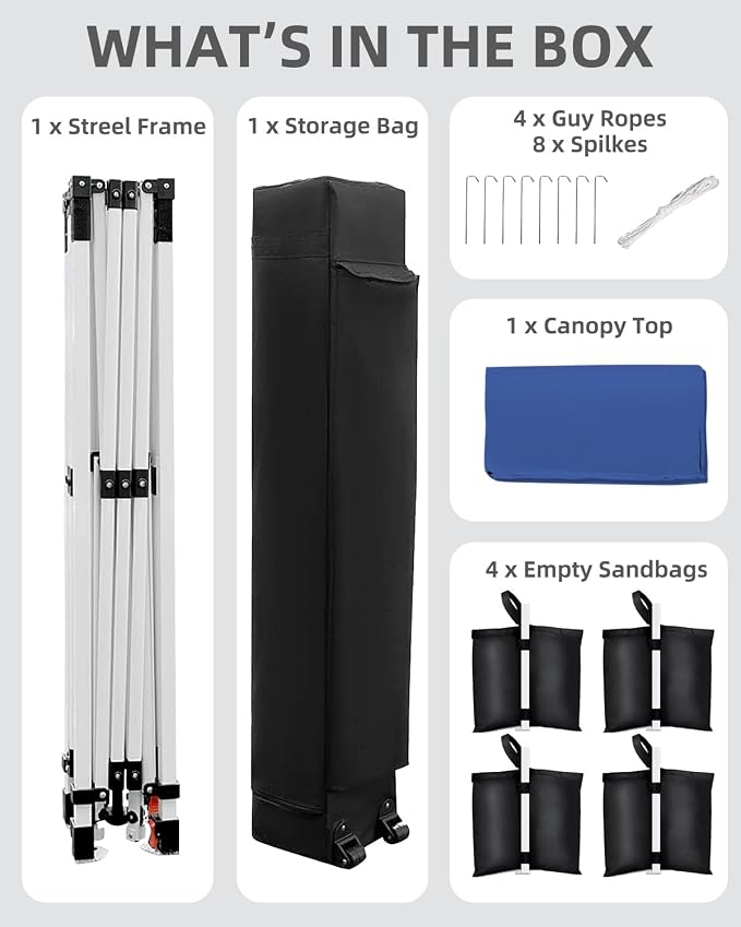 Garvee 10x10 Pop Up Canopy Tent, Heavy Duty Commercial Instant Shelter - Image 7